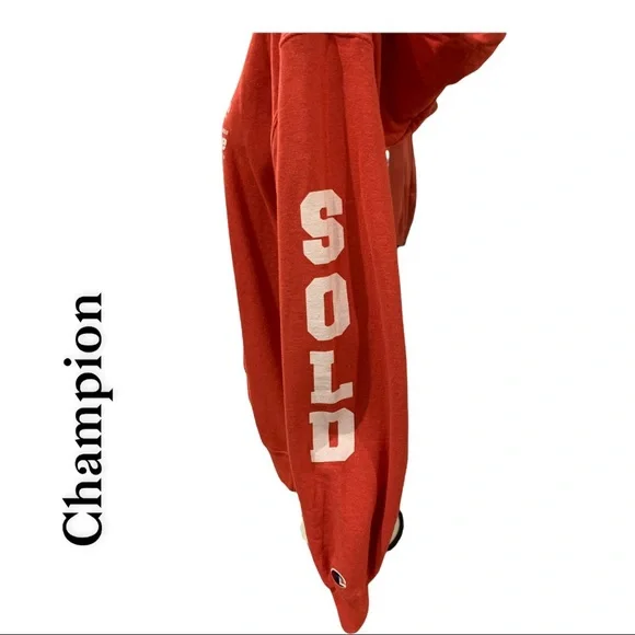 Champion Women's Red Graphic Hoodie - Picture 3 of 5